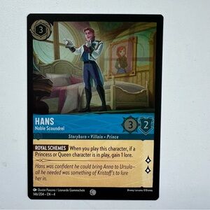 FOIL Hans Lorcana TCG Disney Trading Card Game Collectible Frozen